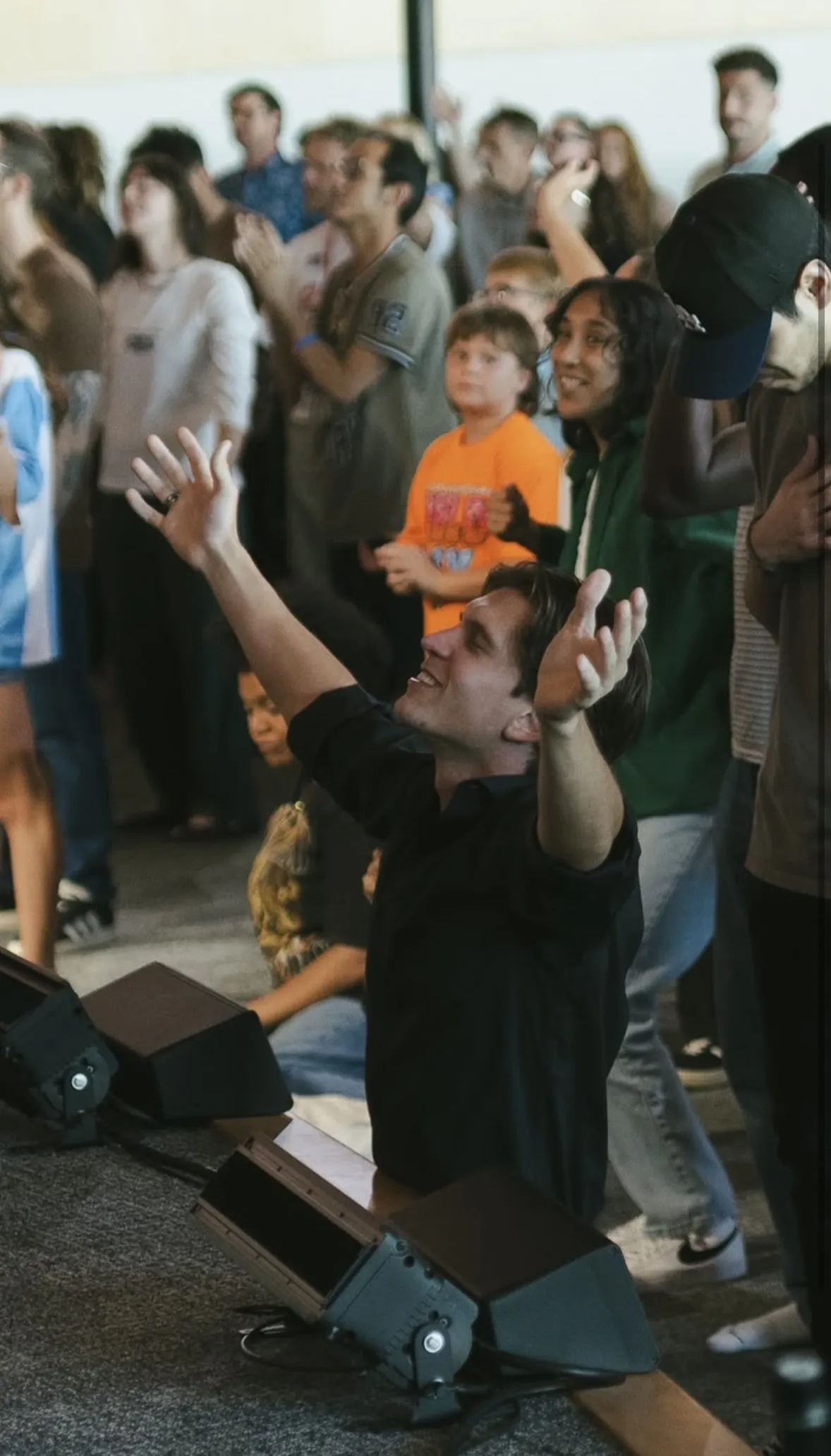 John kneeling in prayer