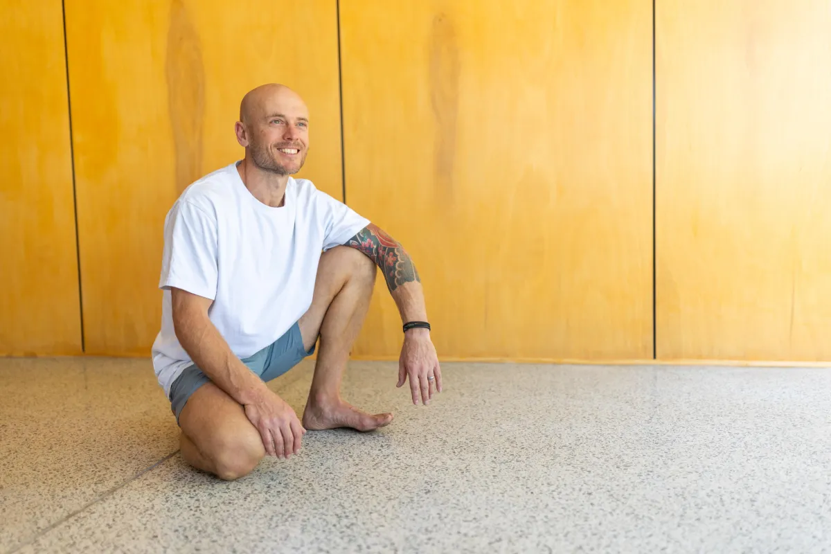 man running on edge near mountain