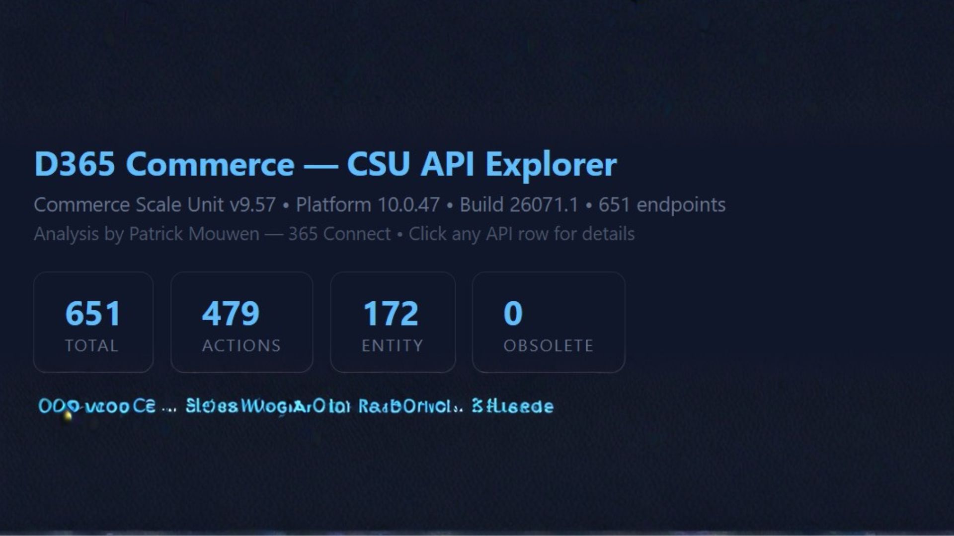 D365 Commerce API Explorer