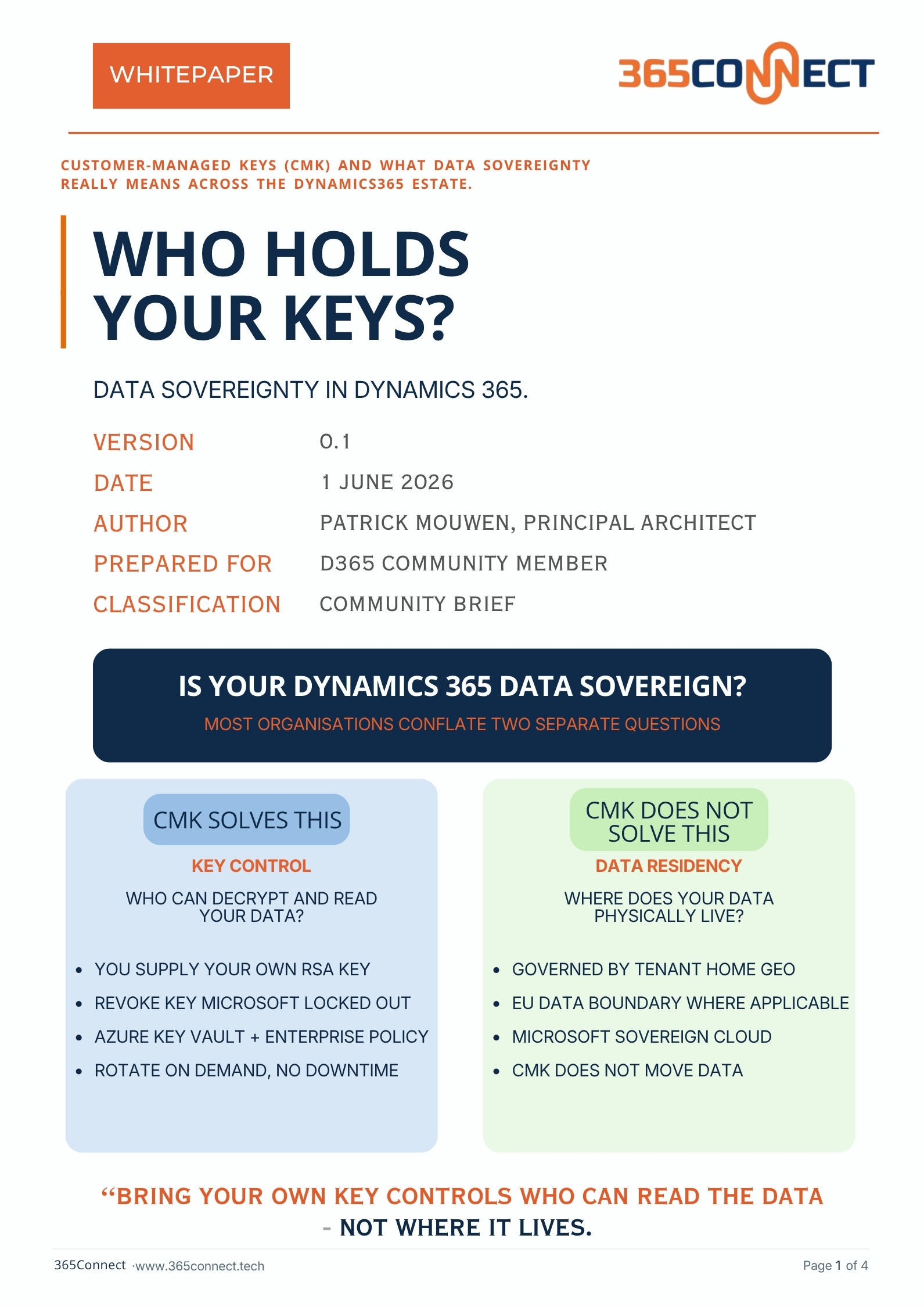 Data Sovereignty & Customer-Managed Keys in Dynamics 365