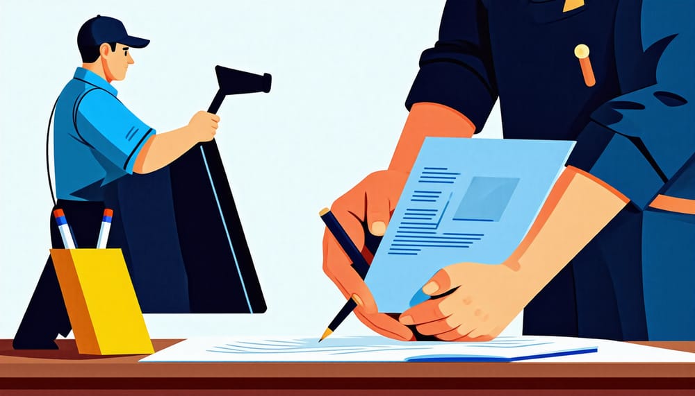 Icon representing step 2: We handle the work., flat illustration