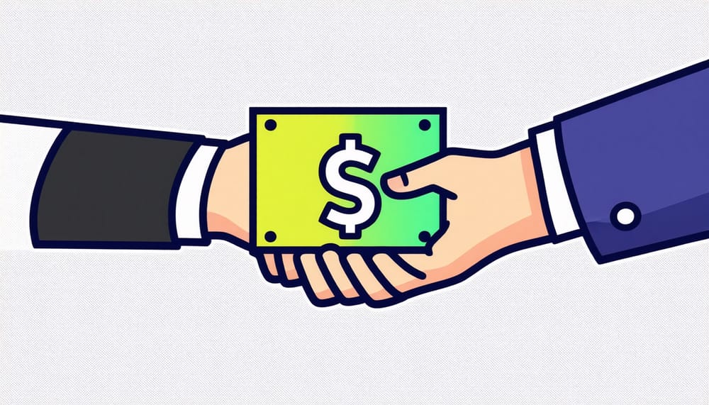 Icon representing step 3: You earn a fee., flat illustration