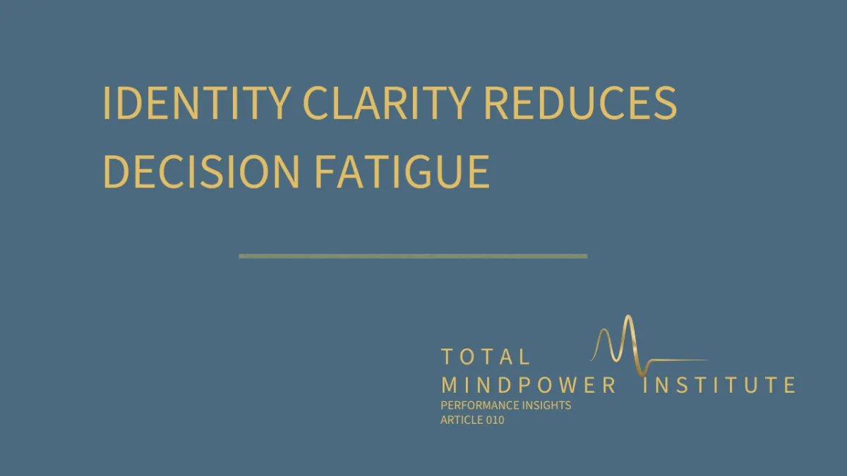 Why Clear Identity Reduces Decision Fatigue