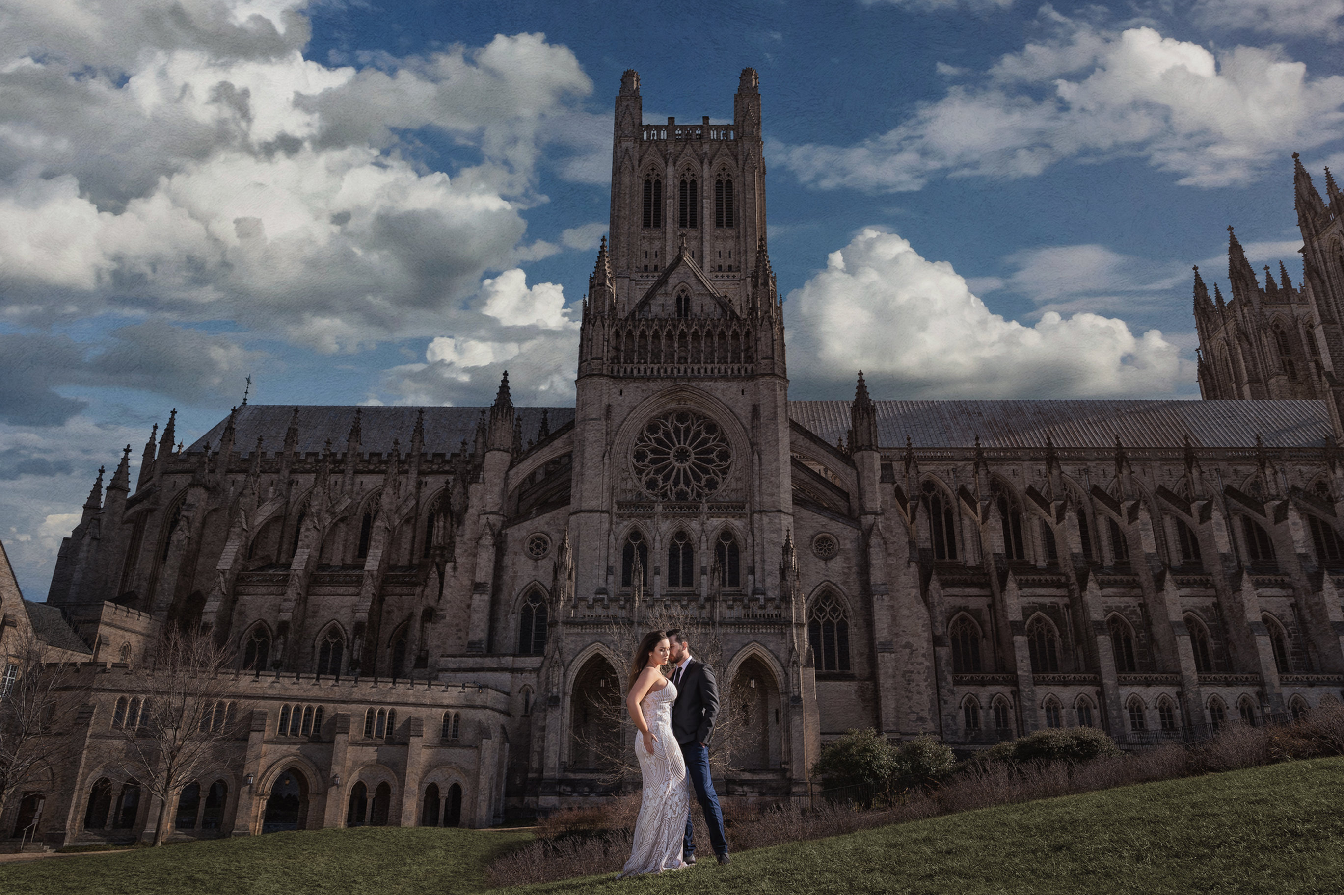Washington D.C. engagement photography at the Washington National Cathedral