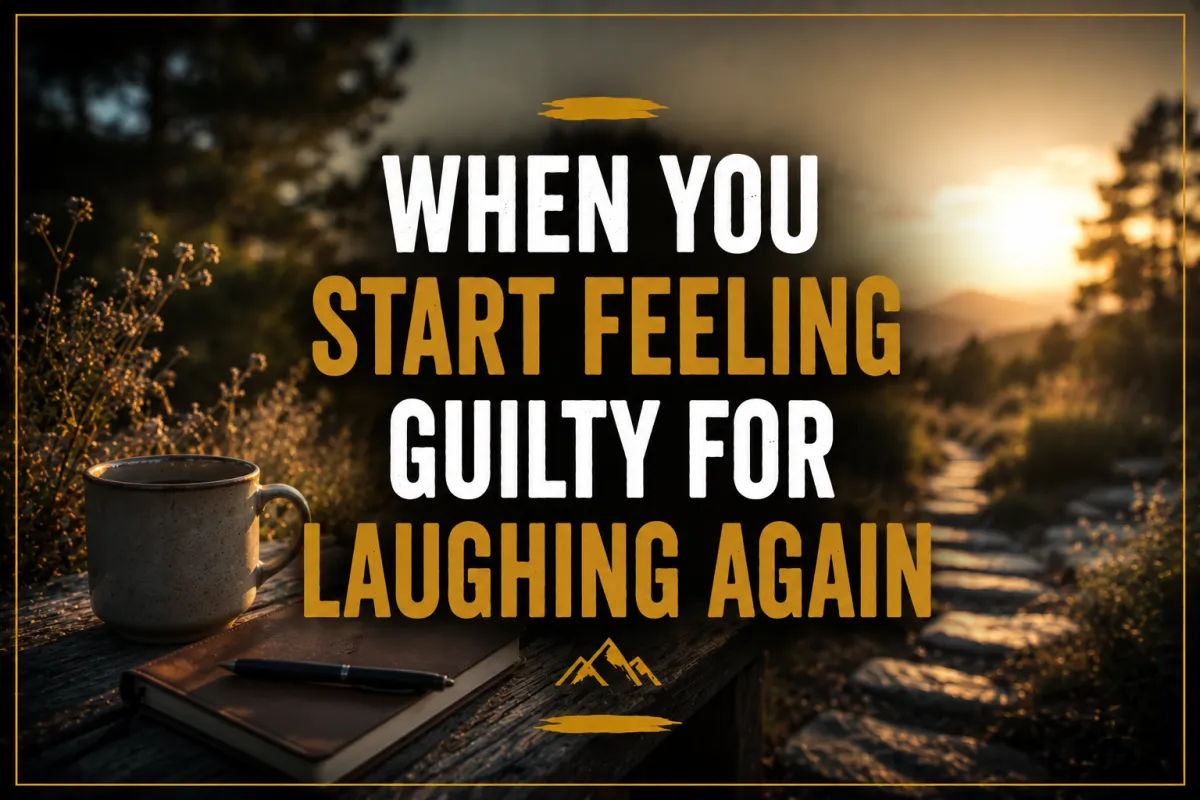 WHEN YOU START FEELING GUILTY FOR LAUGHING AGAIN