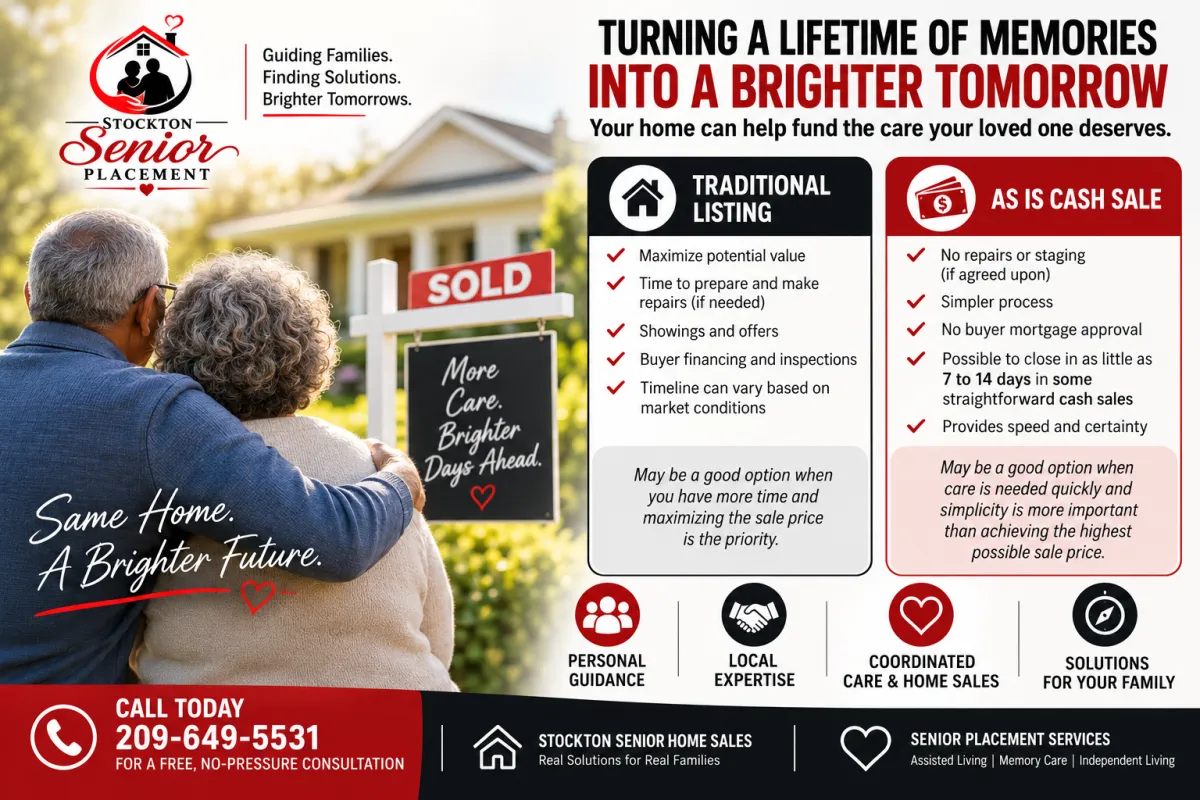 Selling a Parent's Home to Pay for Assisted Living in San Joaquin County