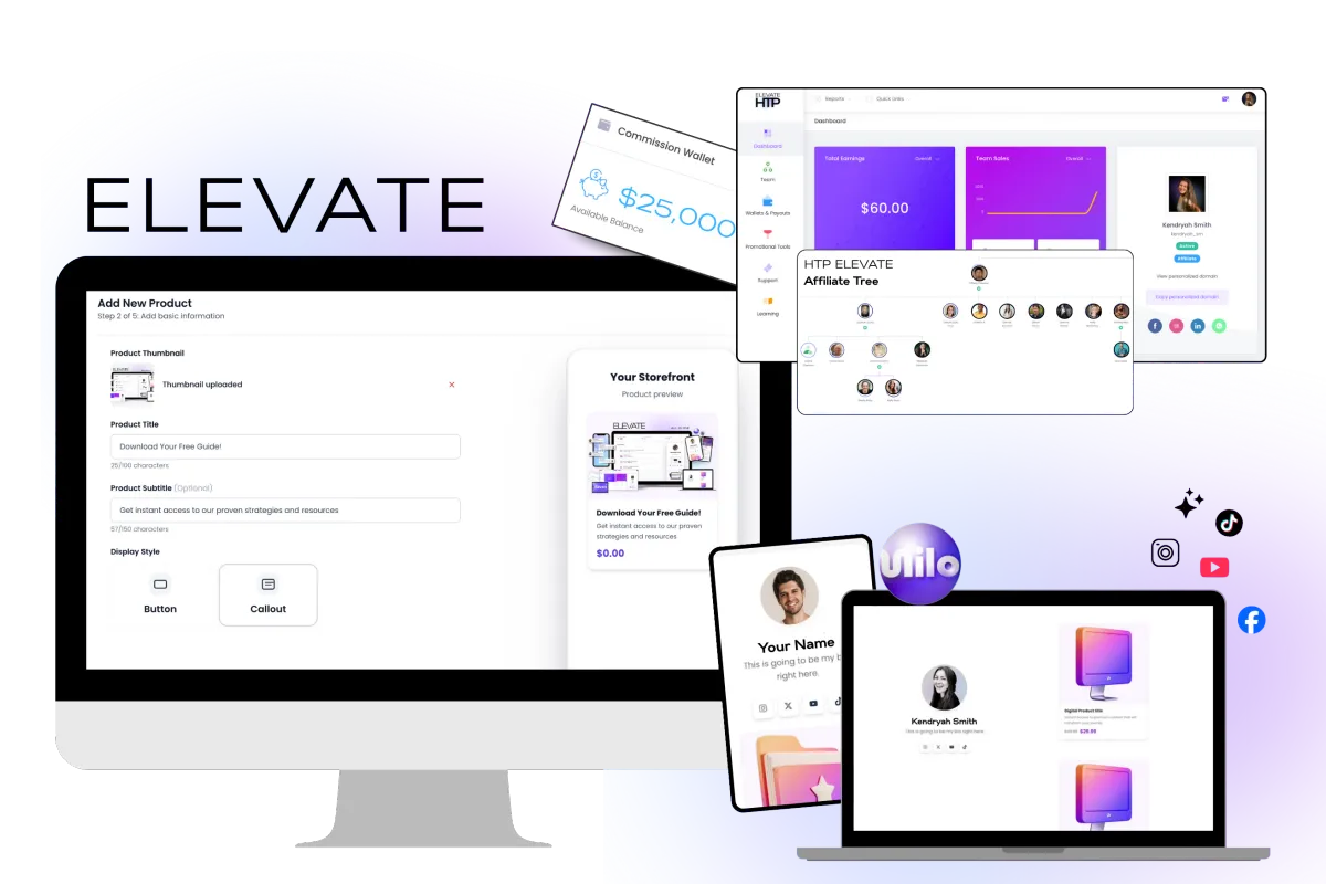 Inside view of the SheScales training portal with step-by-step business automation tools and marketing systems