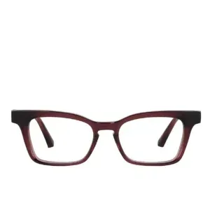 Bold maroon and black eyeglasses from the Enjoy Optical 'Bold' eyewear collection, showcasing a trendy and stylish frame design.