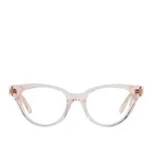 Clear cat-eye glasses from the Bold eyewear collection by Enjoy Optical, showcasing trendy and unique design elements.