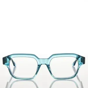 Bold blue optical glasses from Enjoy Optical's eyewear collection, showcasing a trendy and unique design.