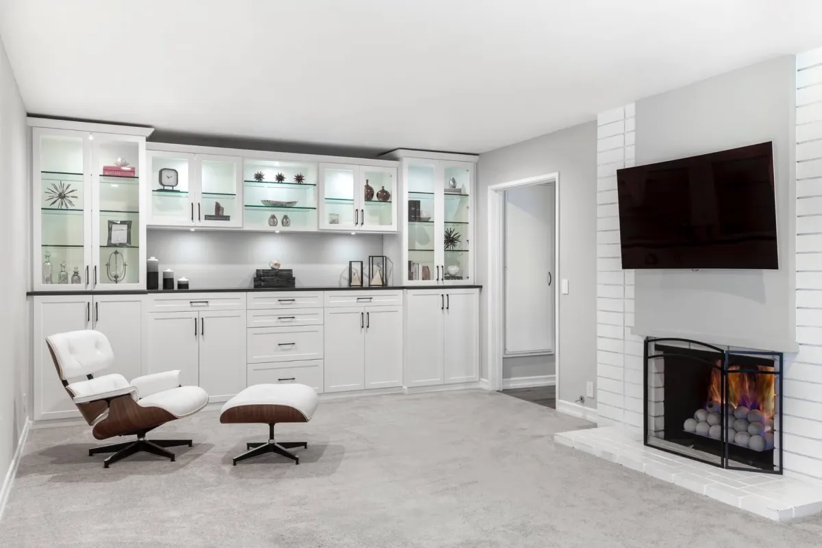 White & Licorice Wall Unit