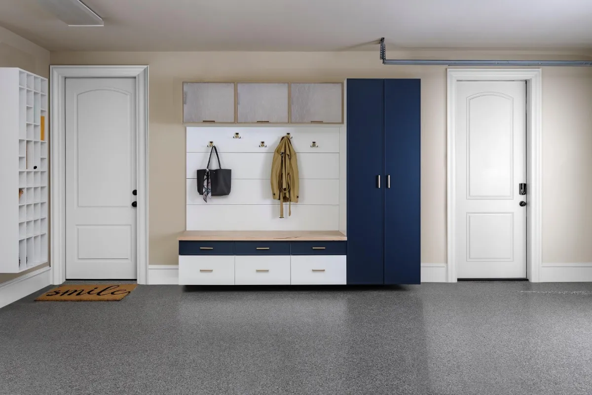 White & Galaxy Slim Shaker Mudroom