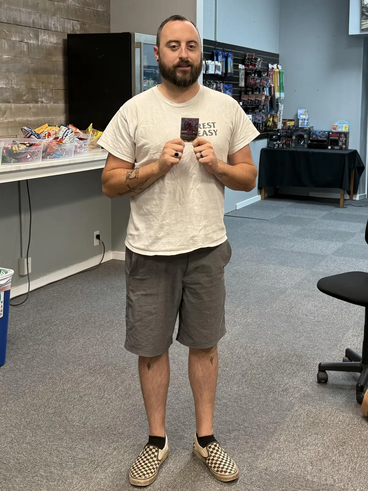 Greg at OhKay Cards having a blast