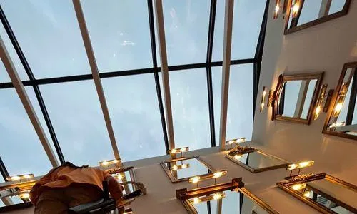 Crystal-clear skylight windows after professional cleaning by Clean View Window Washing showing streak-free results