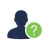 A dark silhouette of a person with a green circle in front containing a question mark, symbolizing an unknown or anonymous user.