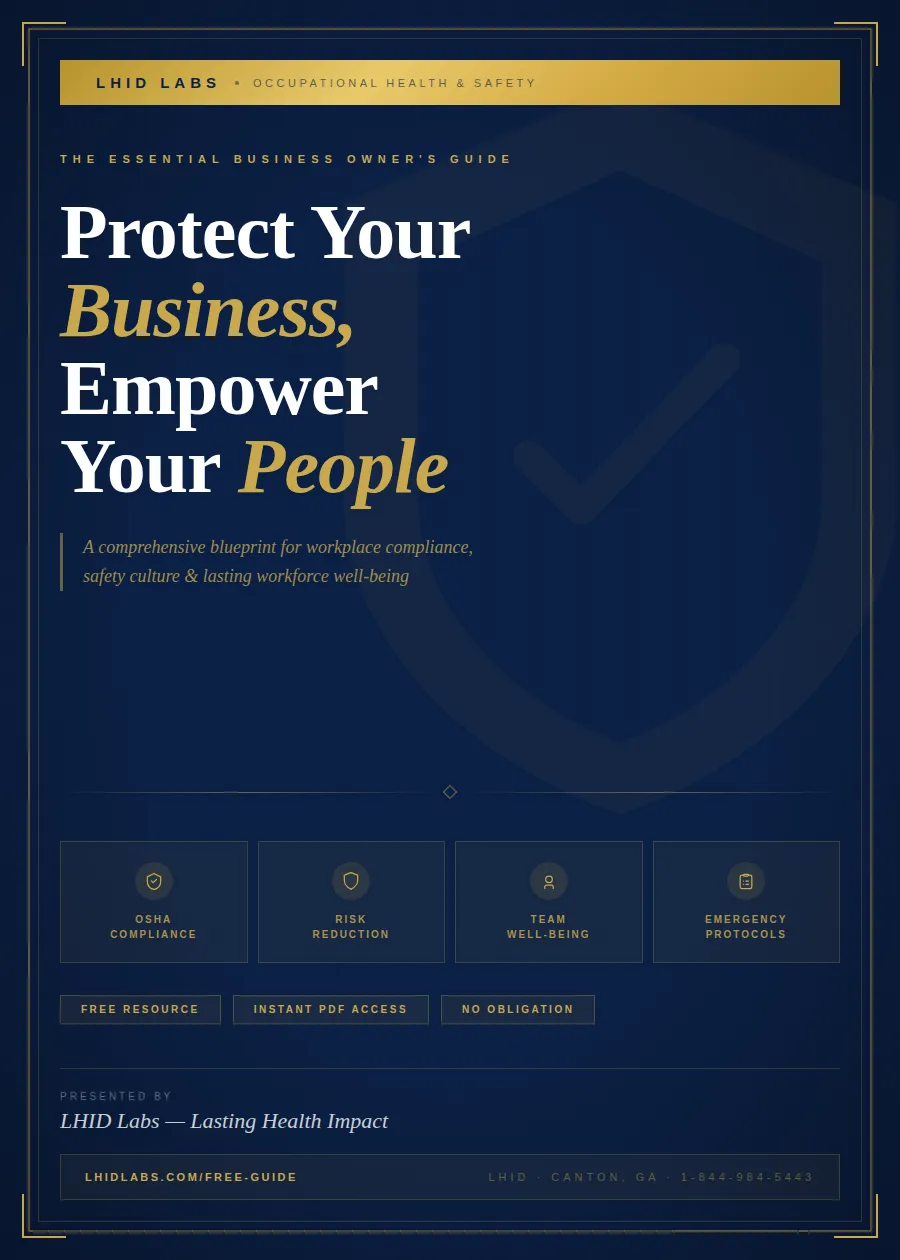 Occupational Health Free Guide 3D Mockup