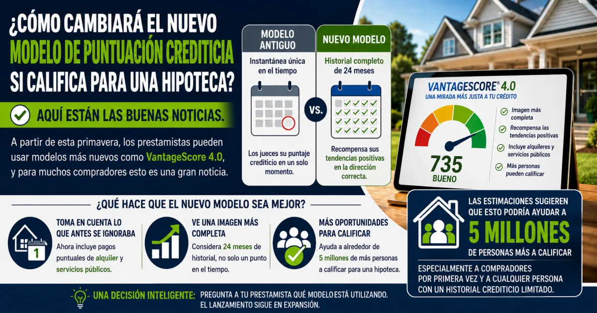 El Nuevo Modelo de Calificación Crediticia Puede Ayudar a Millones a Calificar para una Hipoteca
