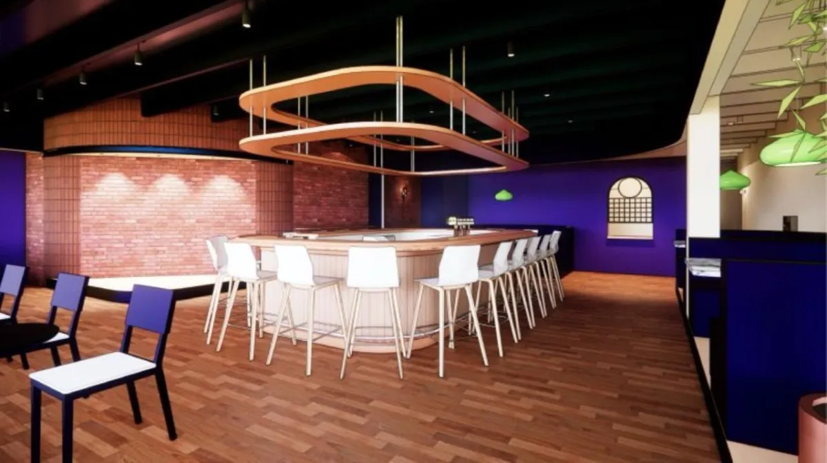 New comedy club bar rendering