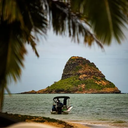 Chinaman's Hat view from Kualoa Ranch