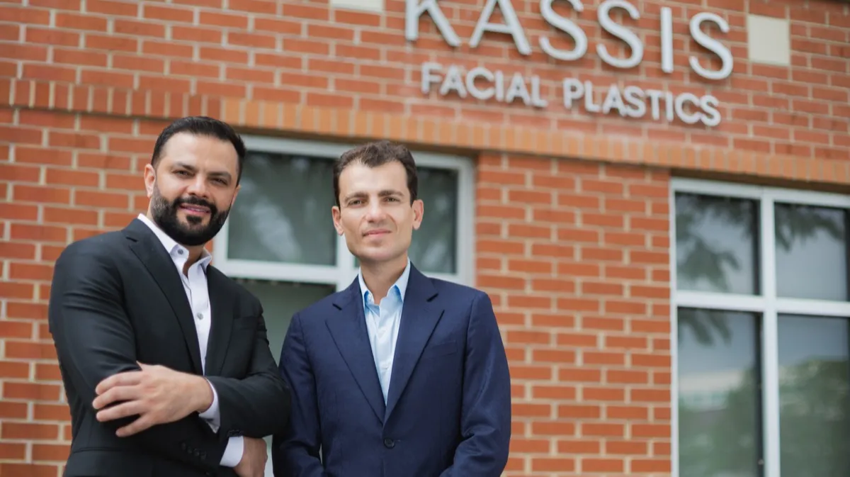 Dr. Kassis and Dr. Salameh outside the Bowling Green practice