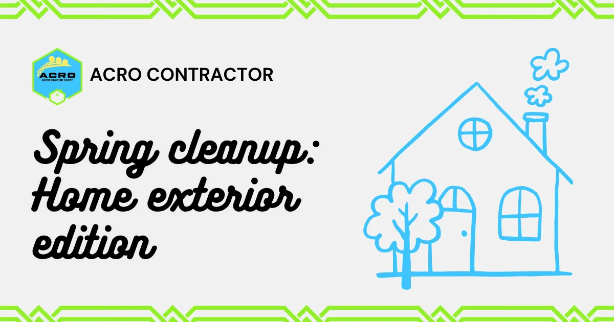 spring cleaning for homes exterior