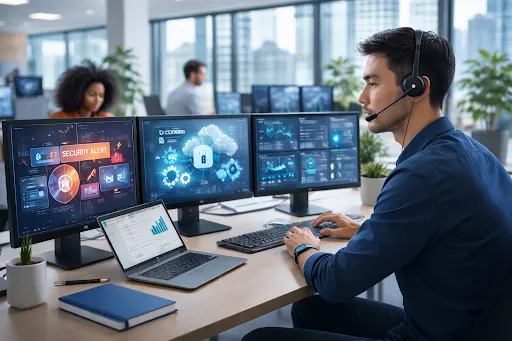 Remote IT support and cybersecurity management for modern businesses