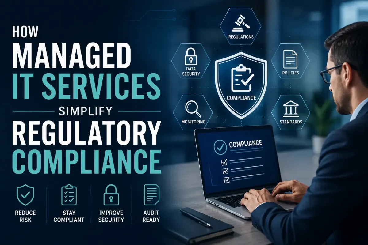 Managed IT services helping businesses simplify regulatory compliance through security, monitoring, and compliance management.
