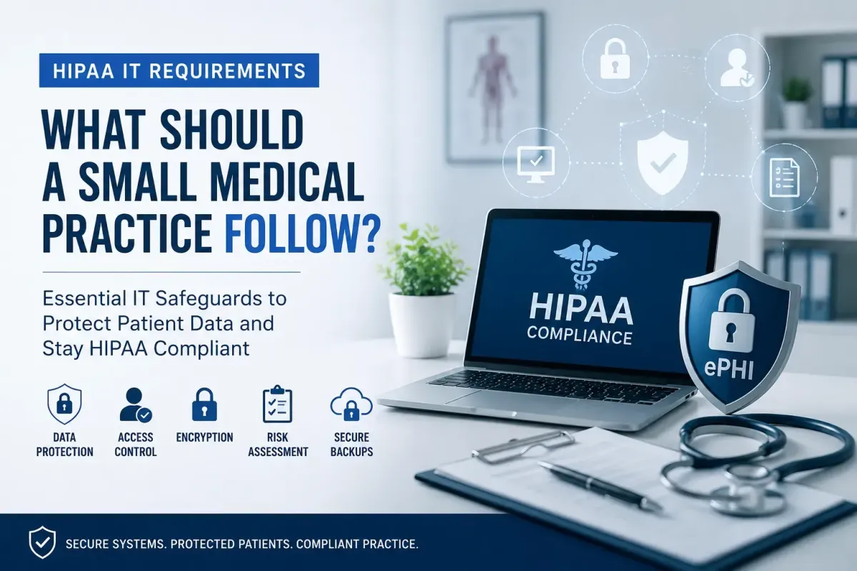 HIPAA IT requirements and security safeguards for a small medical practice