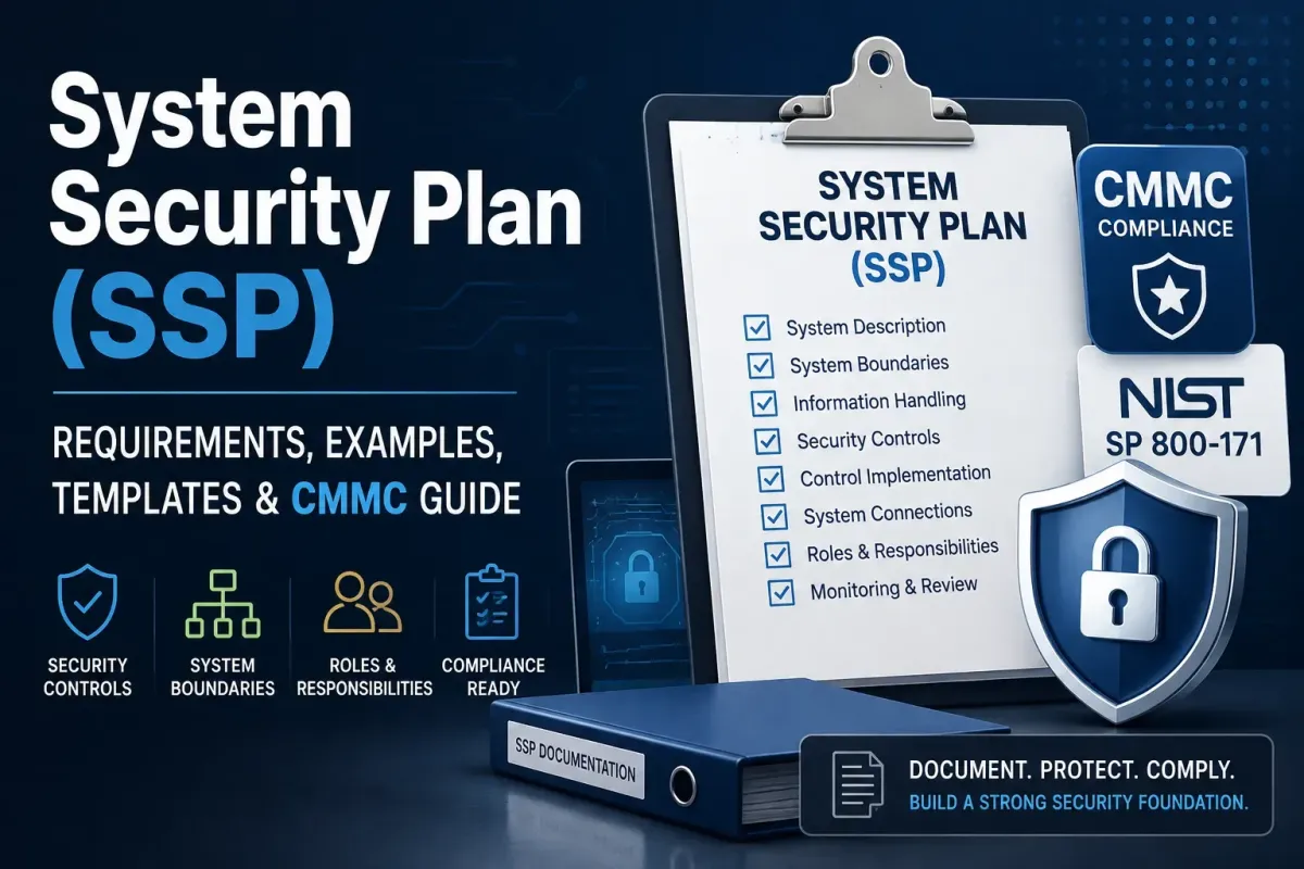 System Security Plan (SSP) requirements and CMMC compliance guide