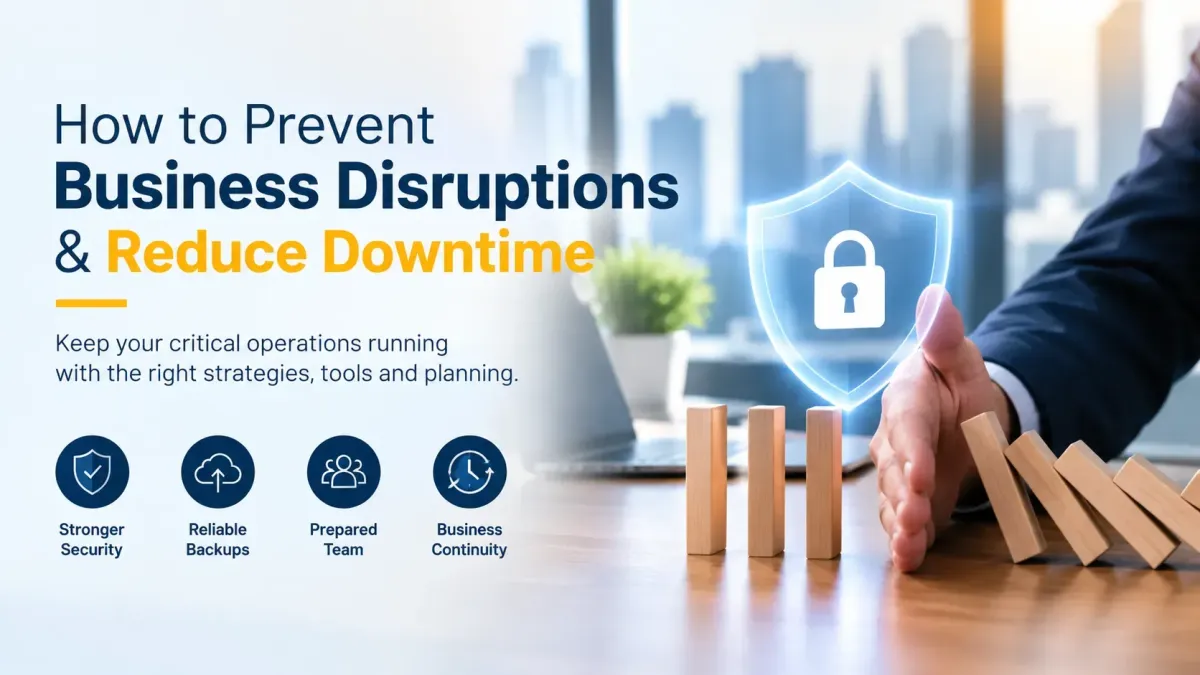 Business continuity strategies to prevent business disruptions and reduce downtime