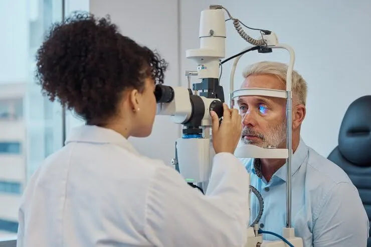 pre-op eye exam cataract surgery