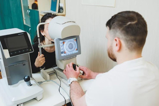 healthcare worker eye strain