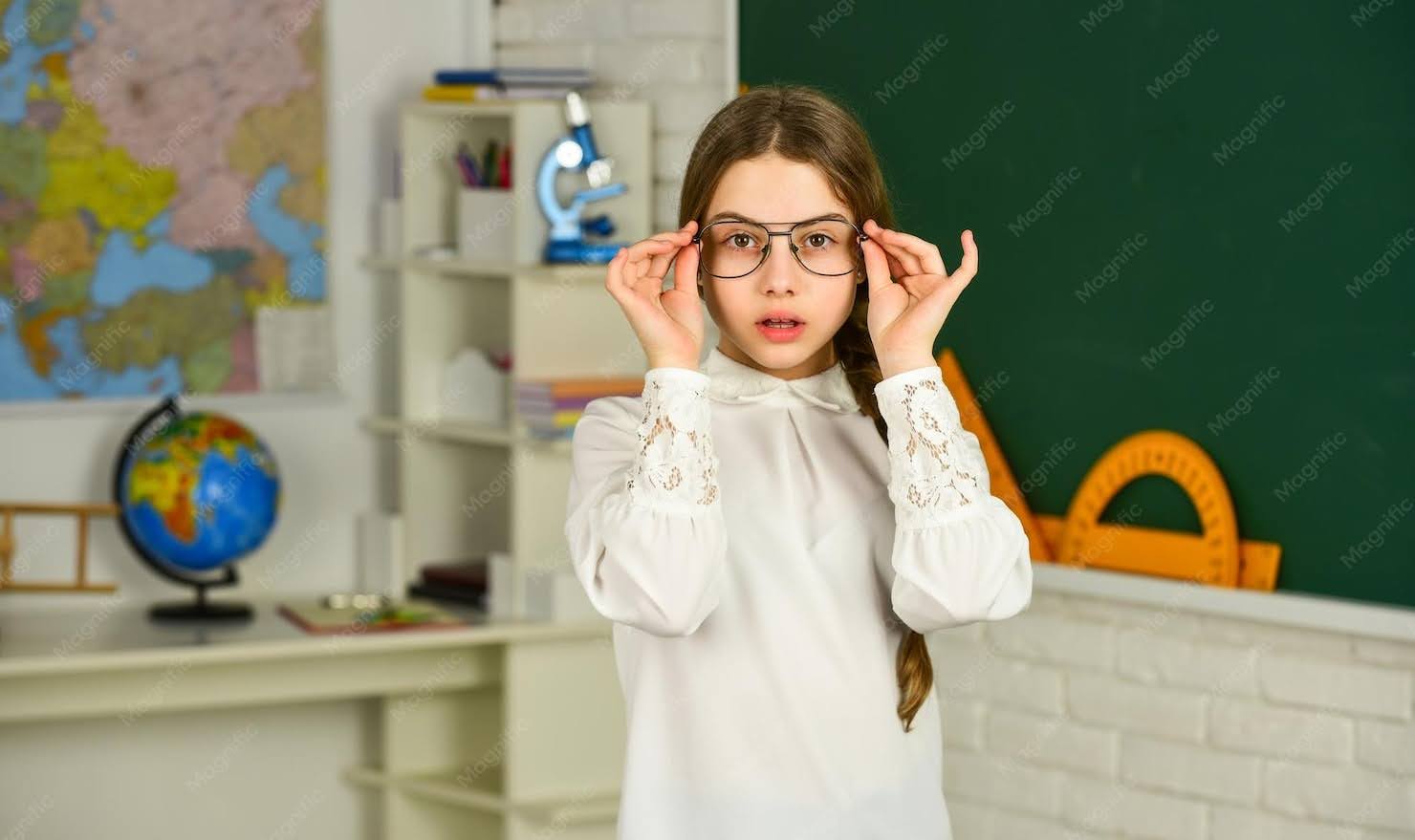 child becomes nearsighted during school year