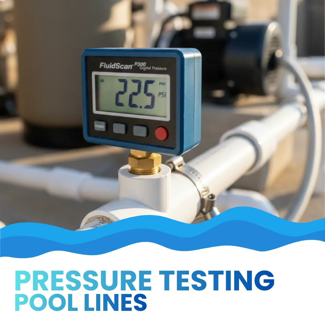 Pressure testing pool lines, Hamilton ON
