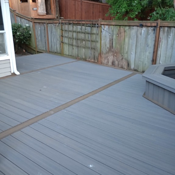 Custom Trex composite deck build in kirkland.
