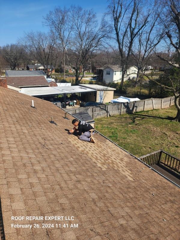 Detailed image of a completed flat roof repair in Nashville, demonstrating quality craftsmanship and materials.