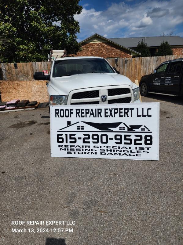 Roof Repair Expert Trucks and equipment