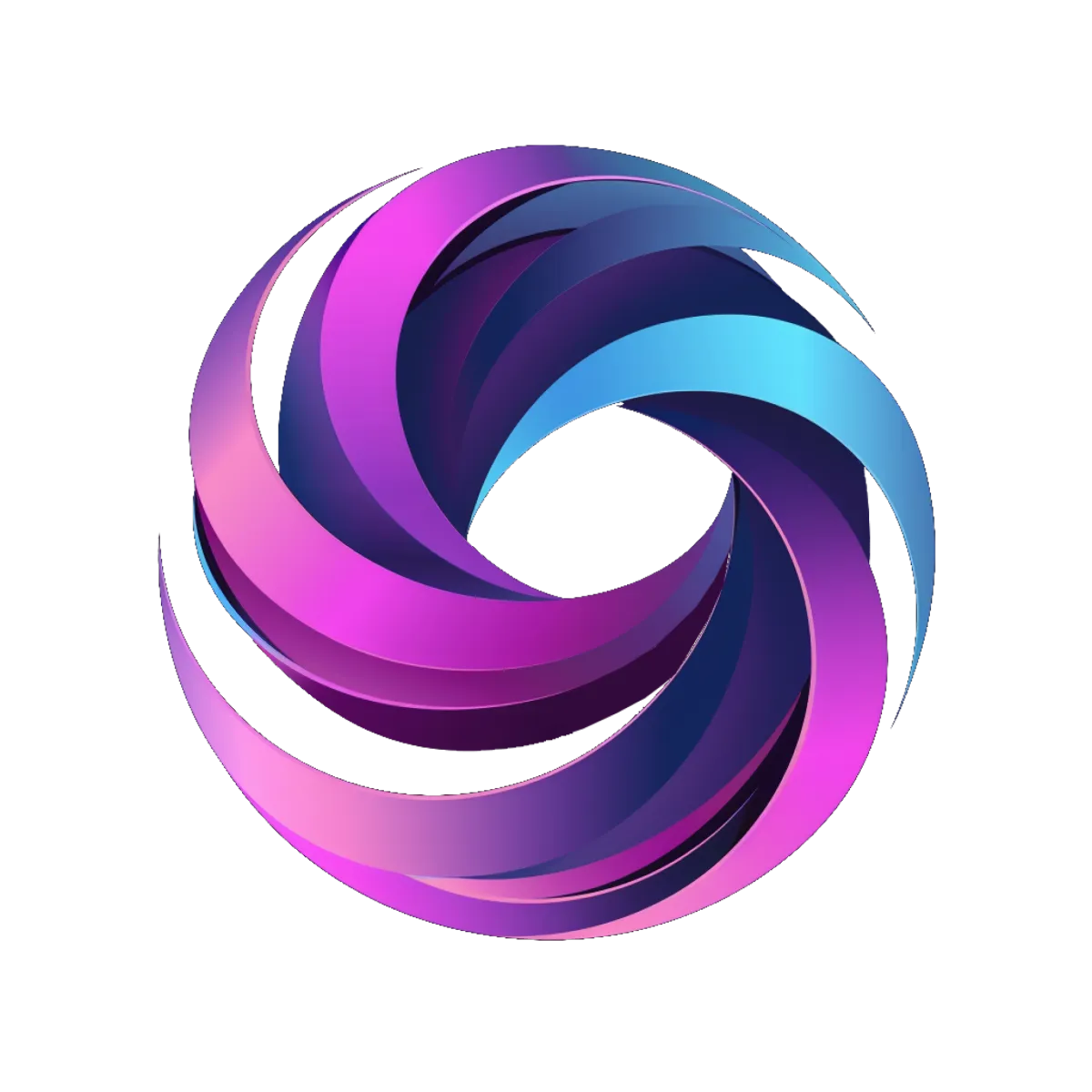 Logo of Net Sphere, a web design service provider, featuring a dynamic swirl of purple and blue colors, symbolizing creativity and digital innovation for Florida businesses.