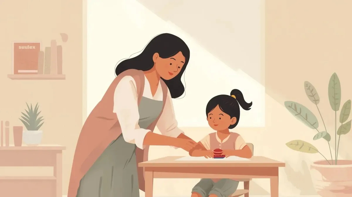 visual schedule helping ADHD child follow classroom routine