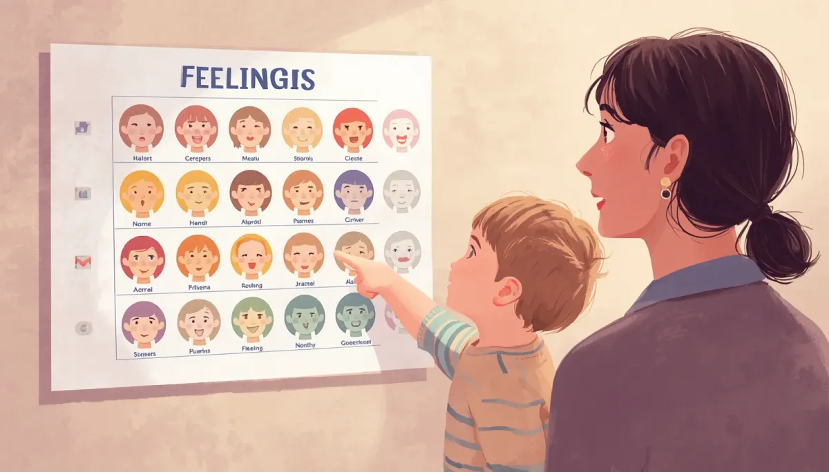 Parent calmly talking to their child about big emotions without shutting them down