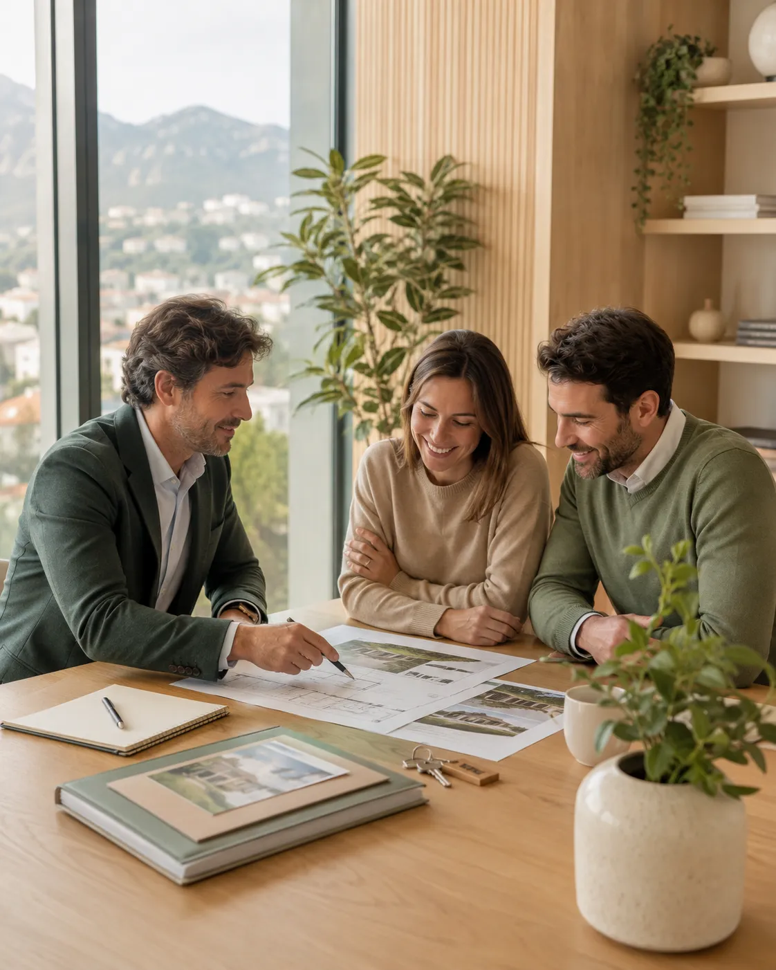 asesoramiento inmobiliario InmoGredos con clientes revisando propiedad