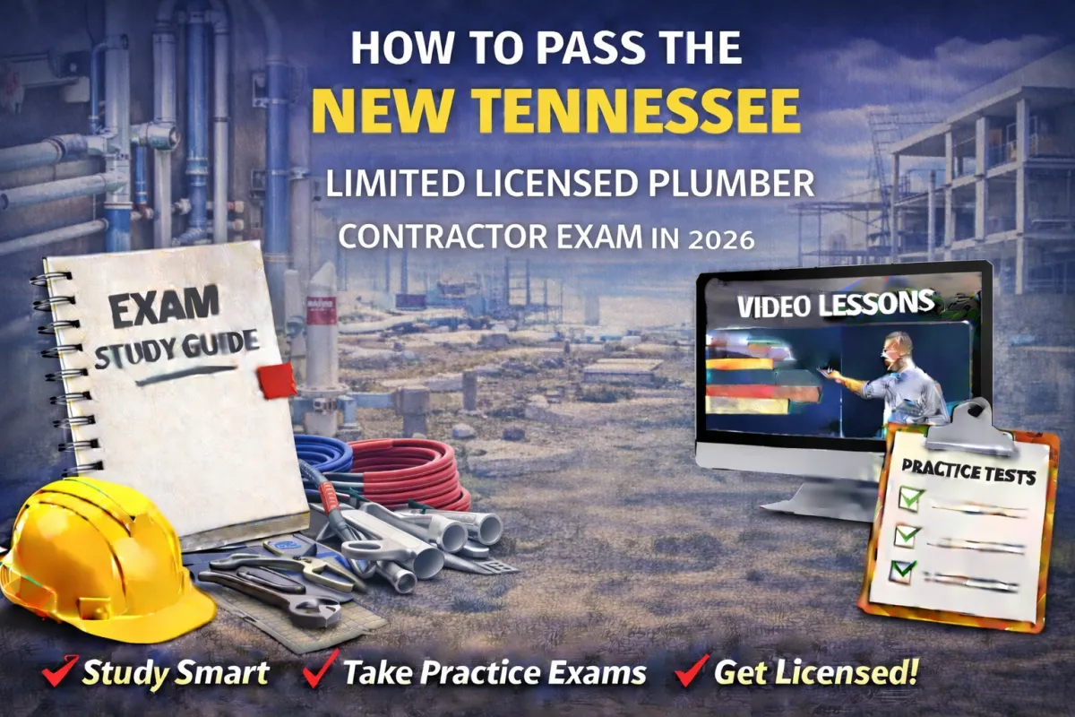 How to Pass Tennessee Limited Licensed Plumber Contractor Exam 2026 