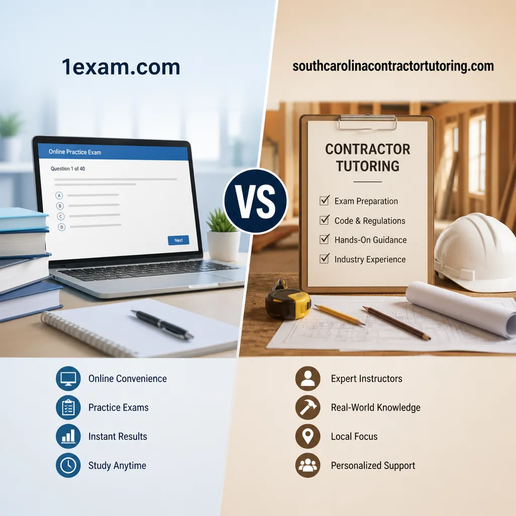 1exam.com vs southcarolinacontractortutoring.com: Which Wins?