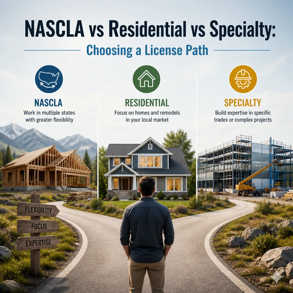 NASCLA vs Residential vs Specialty: Choosing a License Path