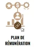 Icône illustrant le plan de rémunération MWR Life, avec des symboles de performance, gains financiers et développement personnel. Lien vers la présentation complète du plan de carrière.