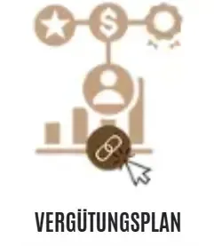 Icône illustrant le plan de rémunération MWR Life, avec des symboles de performance, gains financiers et développement personnel. Lien vers la présentation complète du plan de carrière.