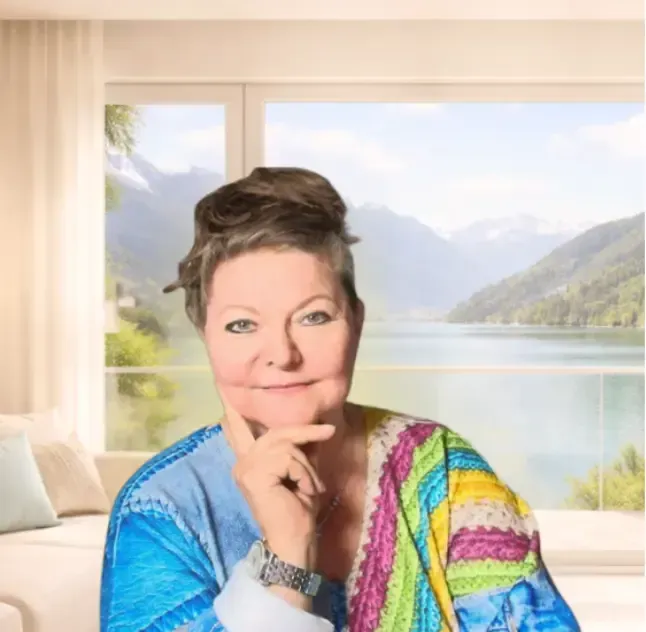 Femme entrepreneure travaillant sur son ordinateur face à la mer puis marchant sur la plage avec une valise, illustrant un mode de vie entre travail et voyage