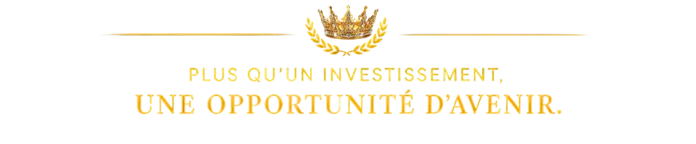 Slogan Capital Refuge mettant en avant l’investissement dans l’or physique comme une opportunité d’avenir et de protection du patrimoine