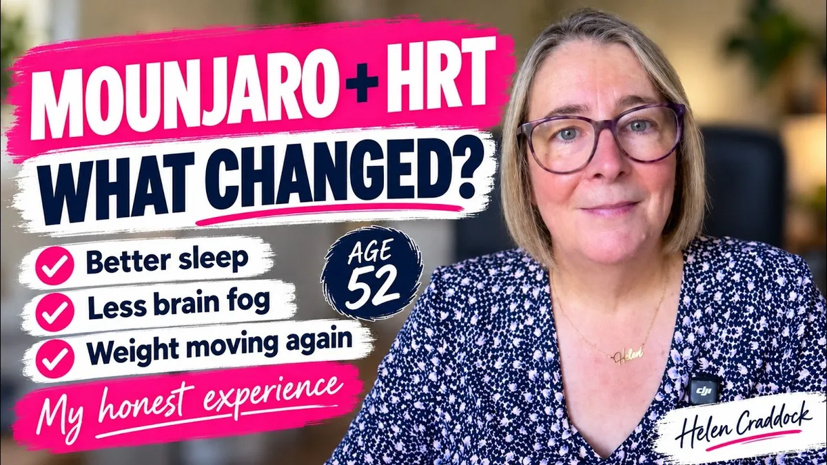 Helen sharing her experience of Mounjaro, menopause and HRT at 52
