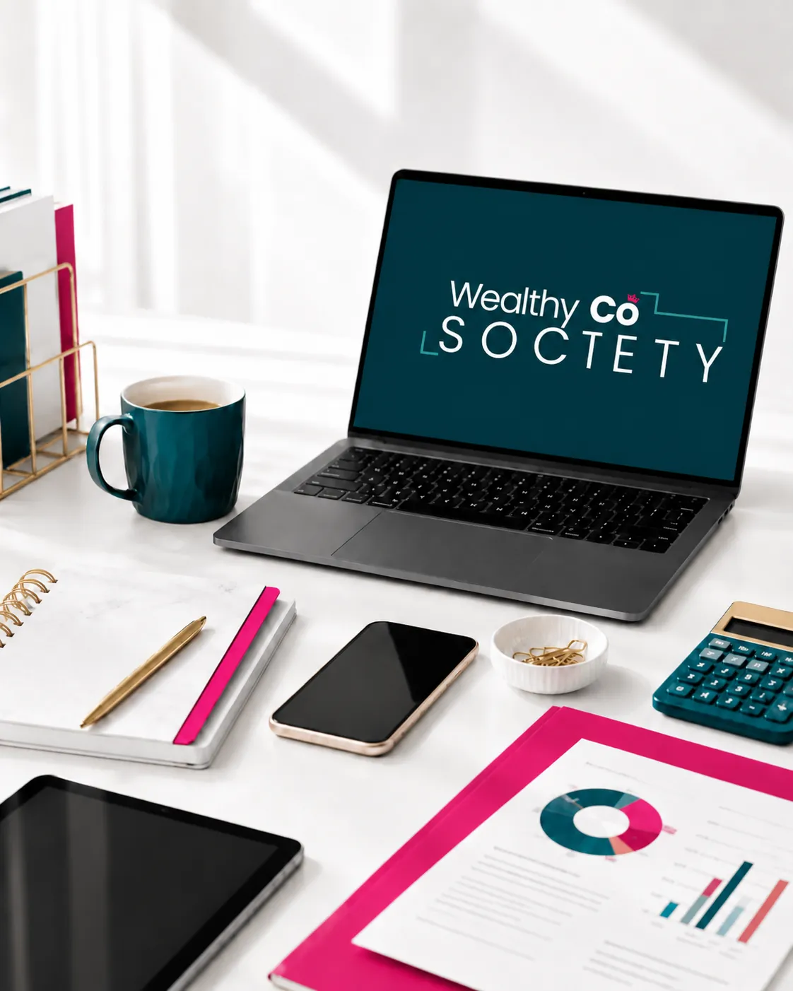 A sleek, bright, and organized modern workspace